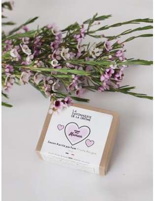 Savon Cœur Karité Parfum Fruits Rouges 42 g
